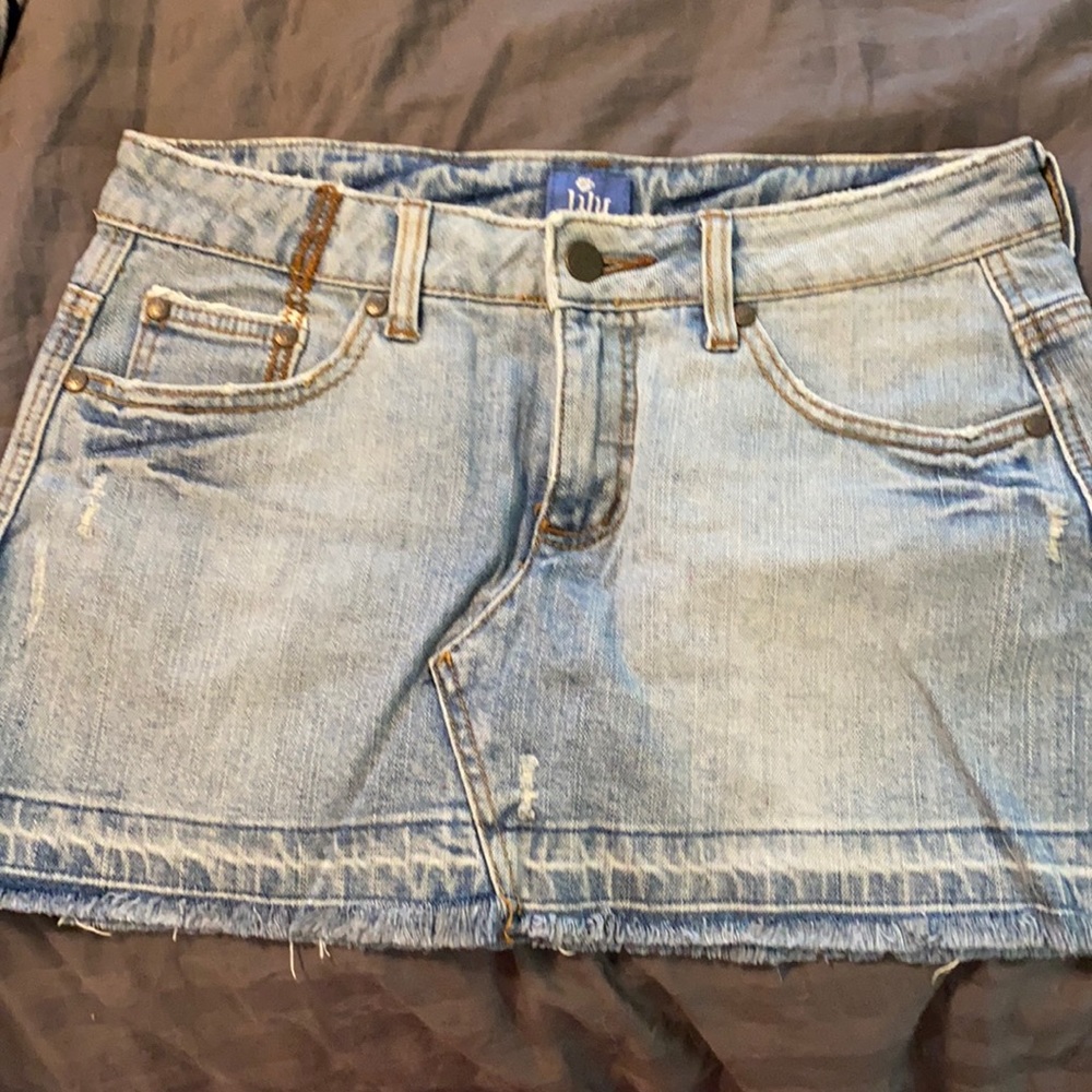 Jean mini skirt